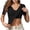 Black, variant on Women Summer Tops Women's Slim Fit Short Sleeve T Shirt with Built in Bra Seamless Workout Tank Top Summer Casual Wear