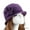 Purple, variant on harmtty Warm Flower Decor Wide Brim Round Dome Woolen Hat Middle Aged Ladies Elegant Bucket Hat Pink