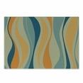 thumbnail image 1 of Vintage Cutting Board, Retro Vibrant Stripes Funky Lines Design Patterns Abstract Print, Decorative Tempered Glass Cutting and Serving Board, Small Size, Petrol Blue Marigold, by Ambesonne, 1 of 1