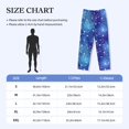 thumbnail image 2 of Mens Pajama Pants - Soft Sleep & Lounge Pants for Men, shiny starry sky blue sky Cuteness Casual PJ Bottoms Pants with Pockets, 2 of 5