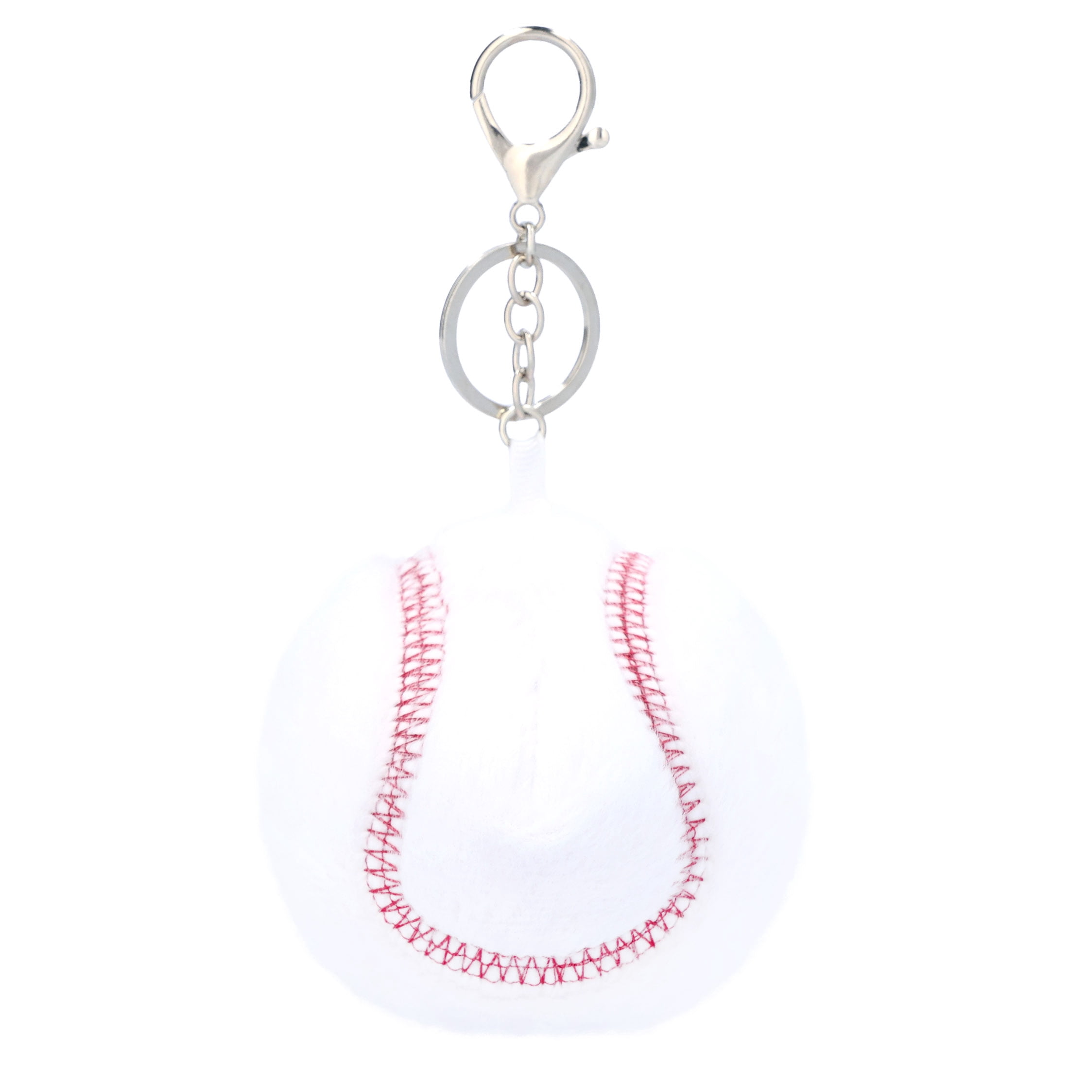 Pen+Gear Baseball Mini Plush Bag Charm, Red and White