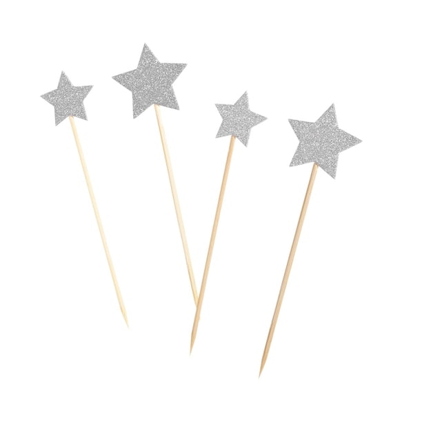 Pandahall 36Pcs Glitter Rhinestone Star Charms - 18 Styles, Mixed Colors For DIY Jewelry Making