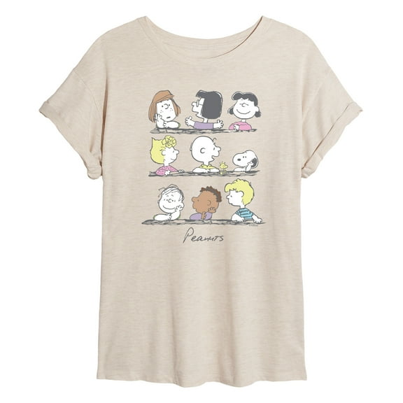 Peanuts - Snoopy And Friends - Women's Oversized Graphic T-Shirt