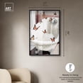 thumbnail image 5 of Light Butterfly Garden Glam Bath Shadowbox Print Trendy Bathroom Art by Art Remedy, Black Frame, 30 x 45, 5 of 7