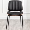 thumbnail image 4 of FOWEOAIU Modern Dining Chairs,Leather Upholstered Side Chairs , Black (Set of 2) ﻿, 4 of 10