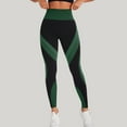 thumbnail image 4 of Resivox Women's High Waisted Color Block Yoga Pants - High Waist Design with Butt-Lifting Effect, Tight-Fit Leggings for Sports & Yoga Sessions, Striped Pattern Army Green L, 4 of 4