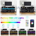 thumbnail image 3 of ChVans LED TV Stand for up to 70" TVs with Power Outlet, Modern Tall Entertainment Center with Storage, High Gloss Gaming TV Media Console with 2 Storage Cabinets for Living Room, Bed Room, 3 of 7