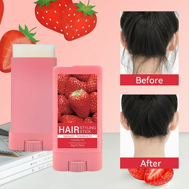 Salud y belleza, Cuidado personal, Productos para el cuidado del cabello, Productos para el cuidado del cabello, Barra de peinado de fresa, Barra de cera para el cabello con aceite de fresa, Crema par