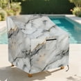 thumbnail image 2 of Renewold Waterproof Patio Chair Covers Anti-UV Weather-Resistant Patio Lounge Chair Covers Furniture Protection Fits up to 29W x 33D x 36H Inches, Marble Gray White, 2 of 7