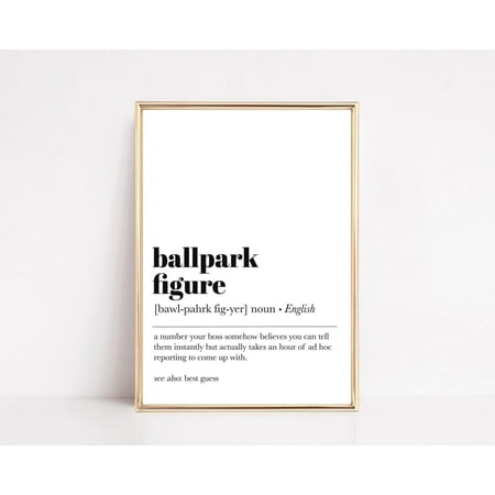 Home Office Decor Ballpark Figure Definition Print Minimalist Office Wall Art Office Wall Decor