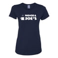 thumbnail image 4 of Mocha Joe's Coffee Stand Shop Logo | Womens Pop Culture Graphic T-Shirt, Navy, Medium, 4 of 4