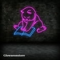 thumbnail image 3 of Glowneon Cat And Book Neon Sign, Cat And Book Led Sign, Cat Reading Books Art Decor Neon, 3 of 4