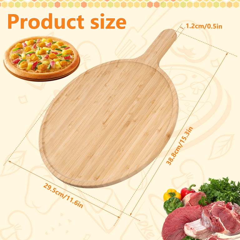 Kitchen Chopping Board With Handle Wood Food Plate Pizza Bread Fruit  Hangable Cutting Board Durable Non-Slip Home Accessories 1P