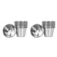 thumbnail image 1 of 20x Tazas de Salsa de Condimentos de Acero Inoxidable Cepillado de Primera Calidad Recipientes para para Salsas LíQuidas, 2,5 Oz, 70 Ml, 1 of 1