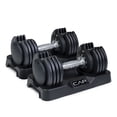 thumbnail image 1 of WF Athletic Supply Adjustable Dumbbell with Anti-Slip Turning Handle and Dumbbell Tray, Quick Weights Select, Suitable for Men and Women, 12.5LB / 25LB / 50LB / 55LB Size Options Available, 1 of 9