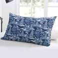 thumbnail image 5 of Navy Blue Garden Throw Pillow Cover 20 x 30 Inch Decorative Pillow Cover Modern Art Building Trees Landscape Lumbar Pillowcase Seasonal Rectangle Cushion Case for Couch Sofa Bed Living Room, 5 of 7