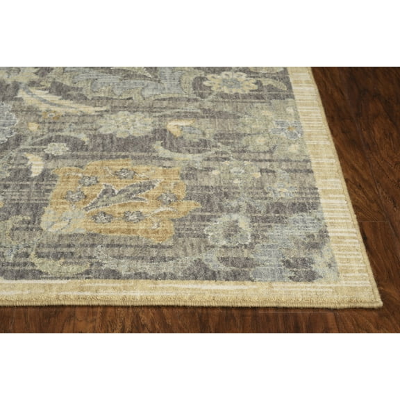 5'x8' Taupe Machine Woven Traditional Indoor Area Rug
