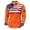 Orange-3, variant on Kcolen 250Th Anniversary Usa Shirt for men American Patriotic Flag Button Down Blouse Men's American 250th Anniversary Tops Casual Fashion Streetwear Shirt