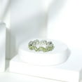 thumbnail image 5 of Rosec Jewels Natural Peridot Eternity Ring for Women - Pear Shaped Peridot Ring for Anniversary - AAA Quality - Ready to Gift, 14K White Gold, US 6.50, 5 of 8