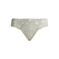 thumbnail image 2 of Joyspun Women's Microfiber and Lace Thong Panties, 3-Pack, Sizes XS-3XL, 2 of 7