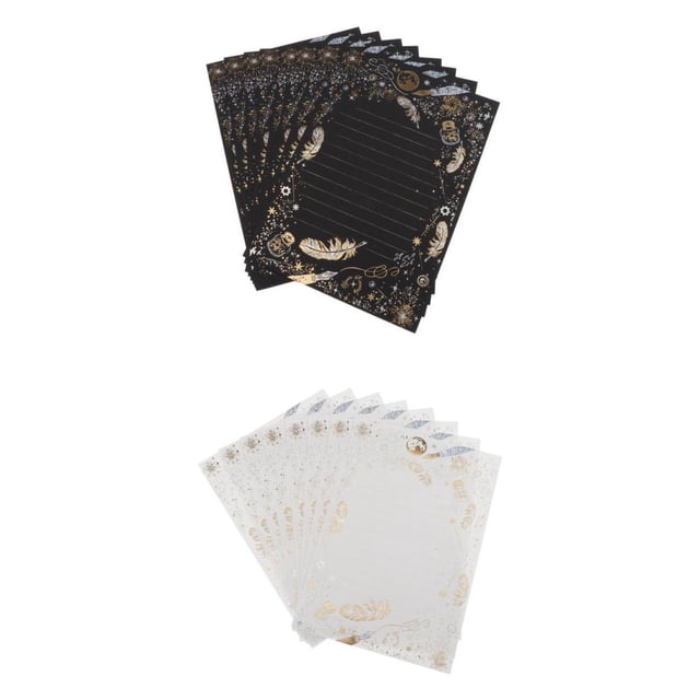 Letra de Papel de papelería de escritura vintage con Líneas Blancas y negro Sunnimix Papel de carta de escritura clásica
