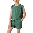 thumbnail image 5 of LEKWK Boys Sleeveless Tank Tops Toddler Cotton Crewneck Comfy Undershirts Lightweight Loose Soft Summer Tops Athletic Running Gym Casual Outfits, 5 of 7