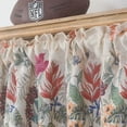 thumbnail image 3 of Cortina de café de lino y algodón con flores americanas, cortina corta para cocina, cortina divisoria, cortina media, cortina autoadhesiva, 3 of 6