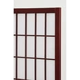 thumbnail image 3 of Roundhill Furniture 4 Panel Oriental Shoji Screen Room Divider, Cherry, 3 of 3