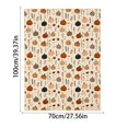 thumbnail image 2 of Fall Throw Blanket, Pumpkin Wildflowers Autumn Leaves Print on Cream Soft Flannel Fleece Blanket, Warm Cozy Autumn Blanket for Couch Bed Sofa, Thanksgiving Decor Gift, 2 of 3