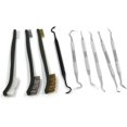 thumbnail image 2 of Universal Cleaning Kit Pick Set Ended Nylon Brass Steel Brush Metal Ploymer Picks Set with Case, 2 of 5