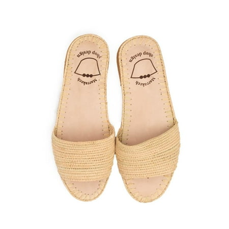 

Marrakech Shop Design Raffia Sandals - Beige