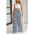 thumbnail image 6 of PRETTYGARDEN Womens Pants Elastic Waist Floral Lightweight Pants for Women Casual Wide Leg Pants Woman, 6 of 7
