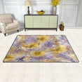 thumbnail image 3 of Non-Slip Area Rug 60"x39" Indoor Washable Floor Mats Carpet Printed for Living Room, Bedroom, Home Decor Yellow and Lavender Flowers, 3 of 7
