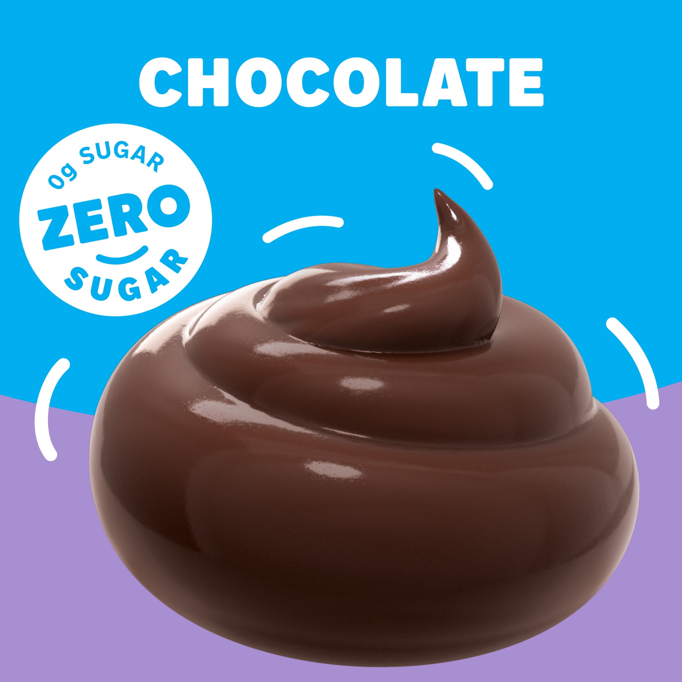 (24 pack) Jell-O Chocolate Flavor Zero Sugar Cook & Serve Reduced Calorie Pudding & Pie Filling Mix, 1.3 oz Box