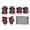 Red, variant on BOKYAN 6Pcs/Set Kids Youth Roller Skating Protective Gear Knee Elbow Pads Palm Guards Set for 6-18 Years Old, Breathable Safety Equipment for Cycling Skateboarding (9.45 inches / 24 cm) Pink