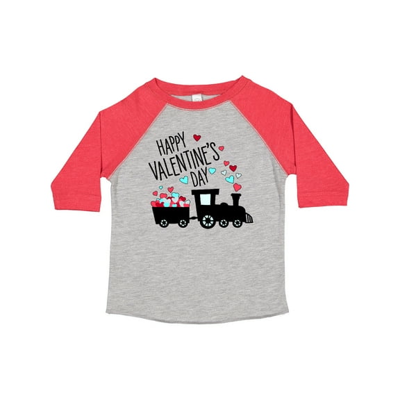 Inktastic Happy Valentine's Day Train Boys or Girls Toddler T-Shirt