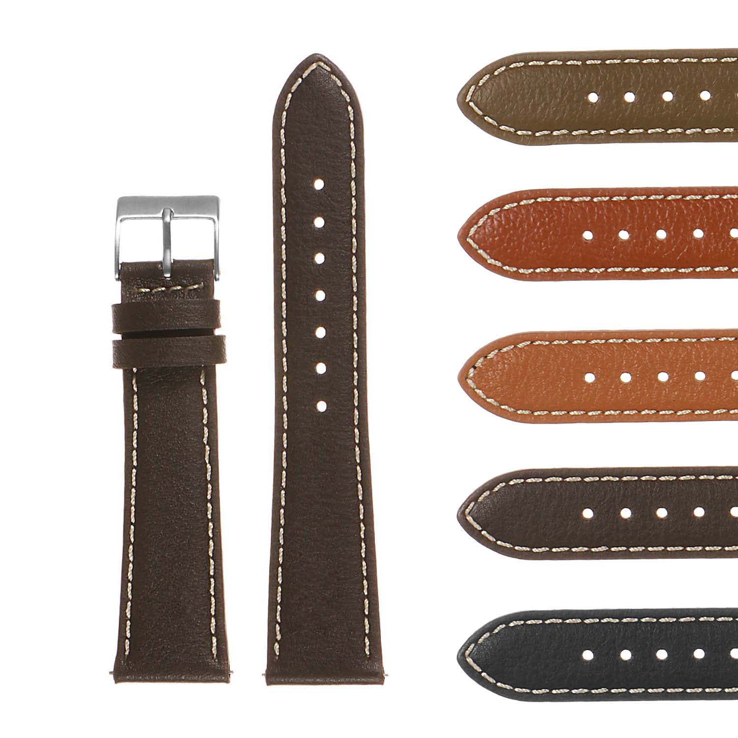 mens leather watch bands 21mm