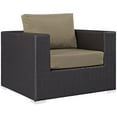 Modway Convene 7-Piece Outdoor Patio Sectional Set in Espresso Mocha main image 1