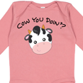 thumbnail image 4 of Inktastic Cow You Doin'? Cute Cow Boys or Girls Long Sleeve Baby Bodysuit, 4 of 5