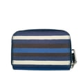thumbnail image 3 of Pre-Owned PRADA Triangle Wallet/Coin Case 2MM003 Blue Black White SAFFIANO BAIADE Men's Women's, 3 of 7
