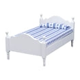 thumbnail image 1 of Exquisita mini cama individual para casa de muñecas, mini cama, decoración en miniatura, modelo de cama individual, 1 of 8