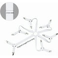 thumbnail image 2 of 6 Side 91cm White Bed Sheet Straps with 12Pcs ABS Plastic Bed Sheet Grippers Elastic Mattress Sheet Keeper Adjustable Bedspread Fastener Kits for Round and Square Mattress, 2 of 5