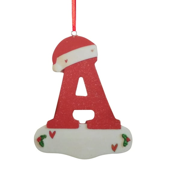 Xiwaer Christmas Tree Decoration Pendant Personalized Christmas 26 Letter Ornaments A