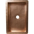 thumbnail image 4 of Space Enterprises CS-KIT-DIN-SGL-PLA-SH 33 in. Drop-in Single Well Plain Hammered Copper Kitchen Sink, Shiny, 4 of 6