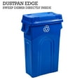 thumbnail image 7 of GMNIU 23 Gallon Highboy Plastic Recycling Bin Kitchen Trash Can with Lid, Pass Through Handles, and Dustpan Edge, Blue, 7 of 7