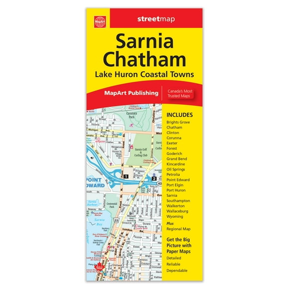 Sarnia Chatham Folded Map