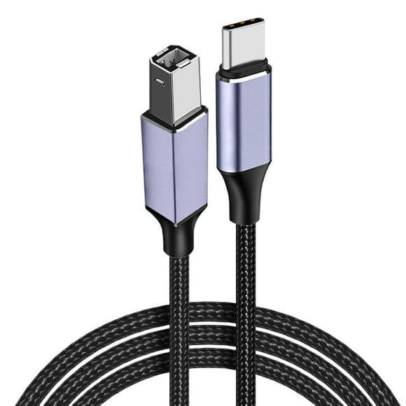 USB C Printer Cable 3ft, USB C to USB B Printer Cable High-Speed USB C MIDI Cable for MacBook Pro/Air, Digital Piano MIDI Controller, HP Epson Canon Brother Lexmark Printers and Scanner - Gray