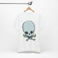 thumbnail image 4 of Lt Blue Skull Graphic Design Tee, Skull Shirt, Vintage Tees, Art Design T-Shirt, Vintage Graphic Tee, Art Shirts with Skulls, 4 of 83