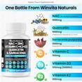 thumbnail image 4 of NAC Supplement N-Acetyl Cysteine 1000mg Vitamin C Vitamin D3 K2, Zinc, Sarracenia Purpurea 1000mg Quercetin 1000mg with L-Lysine, Elderberry, Holy Basil, Bee Propolis Bromelain Vegan Capsules USA, 4 of 5