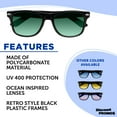 thumbnail image 2 of Gradient Lens Sunglasses Set of 10, Bulk Pack - UV Protection, Perfect for Parties, Beach, Pool, Outdoor Events - Green, 2 of 8